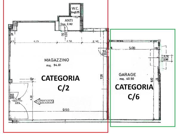 Trento San Severino - Magazzino Interrato 150 mq